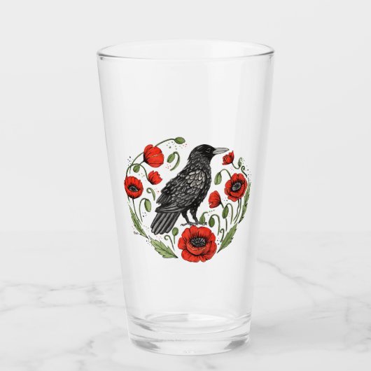 Verre de bière de Corneille et de Poppies (Devant)