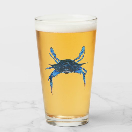 Verre de bière de crabe bleu Paul McGehee (Devant (rempli))