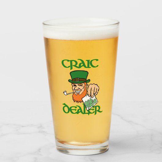 Verre de bière de revendeur Craic (Devant (rempli))