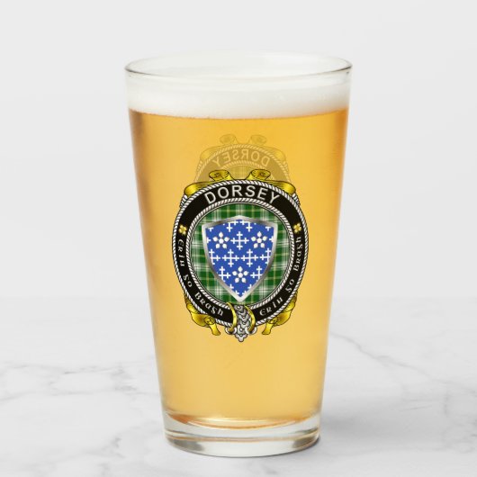 Verre de bière Dorsey/Darcy Irish Shield (Devant (rempli))