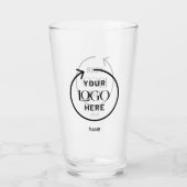 Verre de bière du logo de l'entreprise personnalis (Devant)