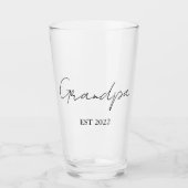 Verre de bière grand-père personnalisé - Année de  (Devant)
