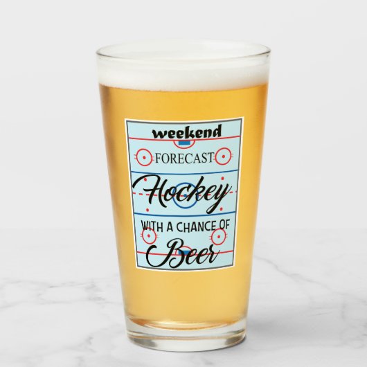 VERRE DE BIÈRE HOCKEY (Devant (rempli))