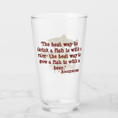 Verre de bière humoristique avec truite (Dos)