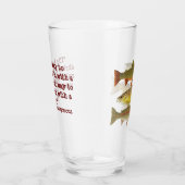 Verre de bière humoristique avec truite (Droite)
