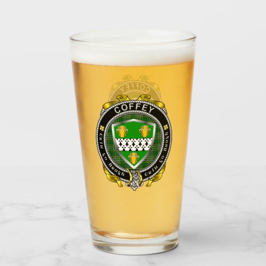 Verre de bière irlandaise Coffey/O'Coffey (Devant (rempli))