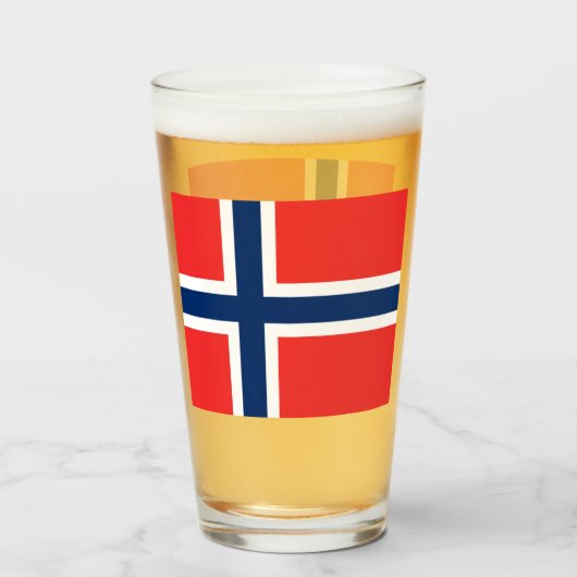 VERRE DE BIÈRE NORVÈGE (Devant (rempli))