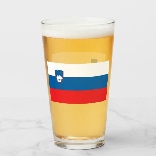 VERRE DE BIÈRE SLOVÉNIE  (Devant (rempli))