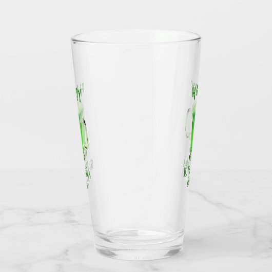 Verre de bière verte Joyeuse Saint Patrick`s day (Droite)