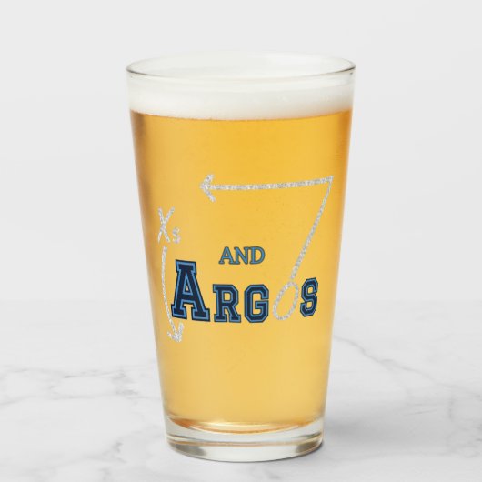 Verre de bière Xs et Argos (Devant (rempli))