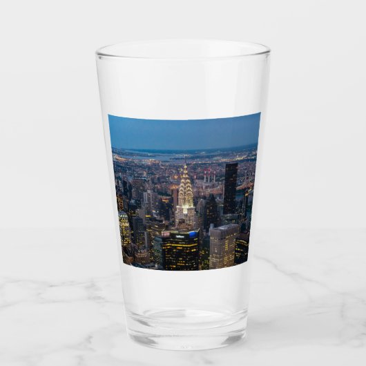 Verre de bières de nuit New York City Skyline (Devant)