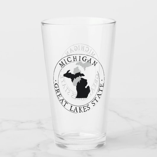 Verre de boisson de l'État du Michigan (Dos)