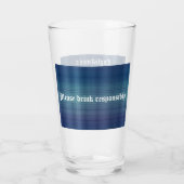 Verre de boisson personnalisé bleu plaqué (Dos)