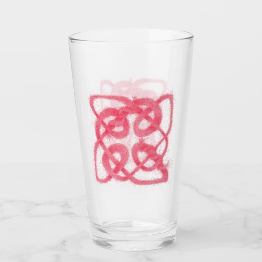 Verre de boisson rose CELTIC KNOT (Devant)