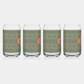 Verre de boisson Turquoise géométrique sur mesure  (Droite)