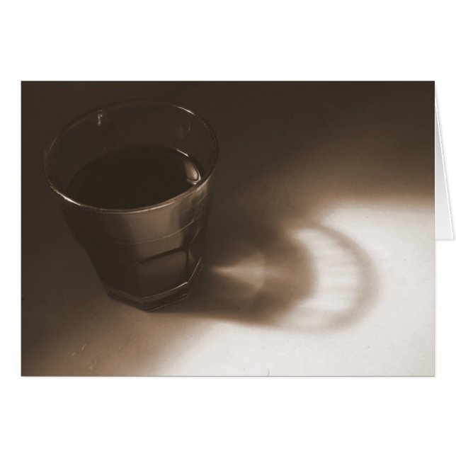 verre de café sépia (Devant horizontal)