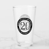 Verre de célébration d'anniversaire 20 ans (Devant)
