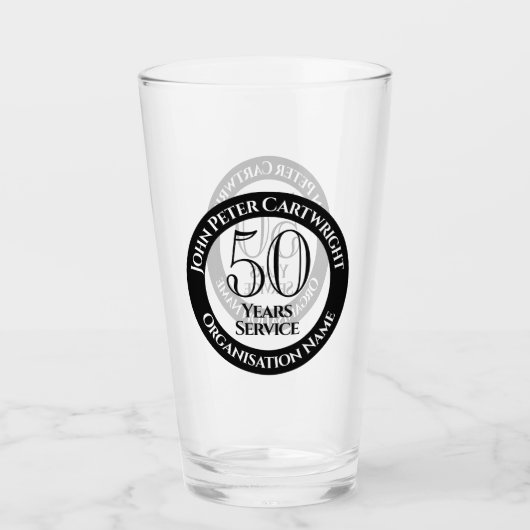Verre de célébration de 50 ans de service (Devant)