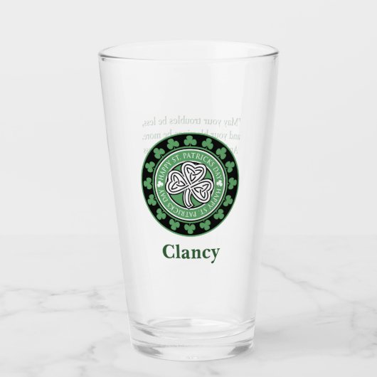 Verre de célébration de la Saint Patrick (Devant)