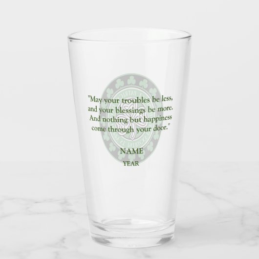 Verre de célébration de la Saint Patrick (Dos)
