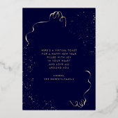 Verre de Champagne de Nouvel An Carte de Vacances (Verso)