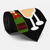 Verre de Champagne n, bonne année ! cravate (Roulé)