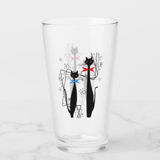 Verre de chat Cool moderne à l'ère rétro atomique  (Dos)