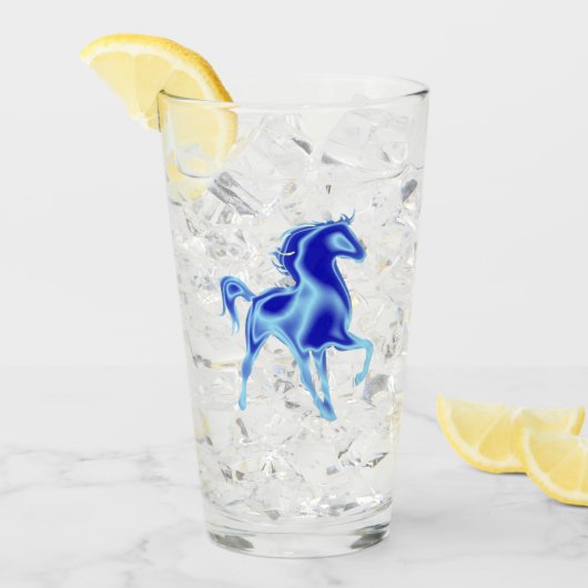 Verre de Cheval Bleu (Devant glace)