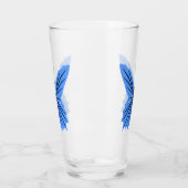Verre de conception papillon bleu (Gauche)