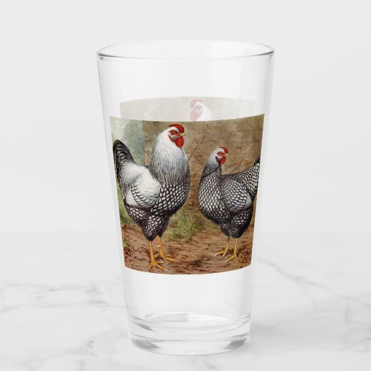 Verre de coq de campagne vintage (Devant)