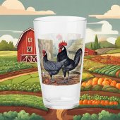 Verre de coq de campagne vintage