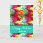 Verre de couleur vive Bonne carte d'anniversaire (Fleur jaune)