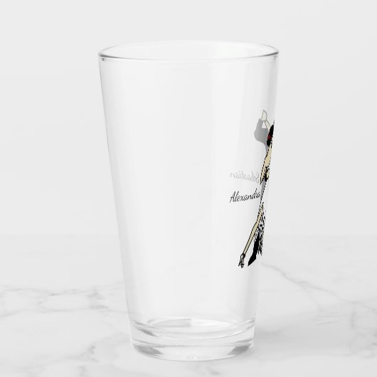 Verre de danseurs de tango de style rétro (Droite)