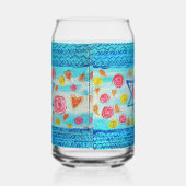 Verre de drapeau israélien lunatique avec fleurs & (Gauche)