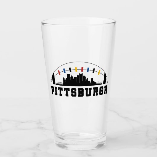 Verre de football Skyline de Pittsburgh (Devant)