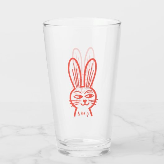 Verre de lapin orange (Dos)