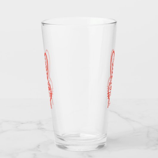 Verre de lapin orange (Droite)
