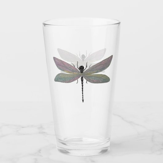 Verre de libellule aquarelle (Devant)