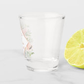 Verre de Mariage de cadre Floral Rose (Droite)