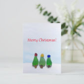Verre de mer, carte postale en verre de Noël de (Debout devant)