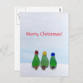 Verre de mer, carte postale en verre de Noël de (Devant / Derrière)