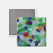 Verre de mer rare, aimant de plage (Recto/Verso)