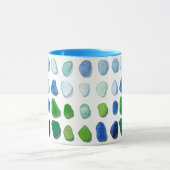 Verre de mer, tasse en verre d'art de plage (Centre)