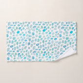 Verre de mer Turquoise Plage Motif Ensemble de ser (Serviette à main)