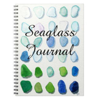 Verre de mer, verre de plage art Journal carnet