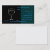 Verre de modèle de carte de visite de vin (Devant / Derrière)