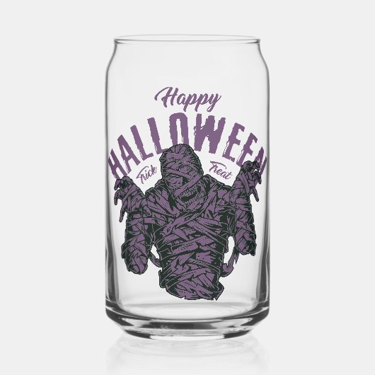 Verre de momie d'Halloween - Éffrayant violet (Recto)