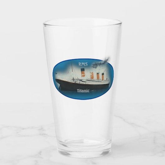 Verre de navire de la ligne Titanic Maritime Blue  (Devant)
