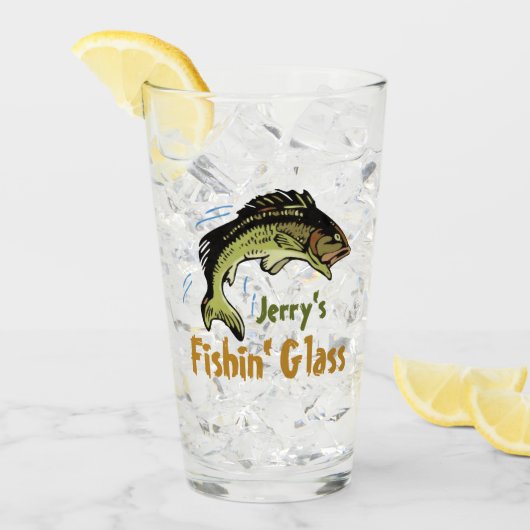 Verre de pêche personnalisé (Devant glace)