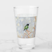 Verre de peinture de colibri du Jour des neiges (Dos)